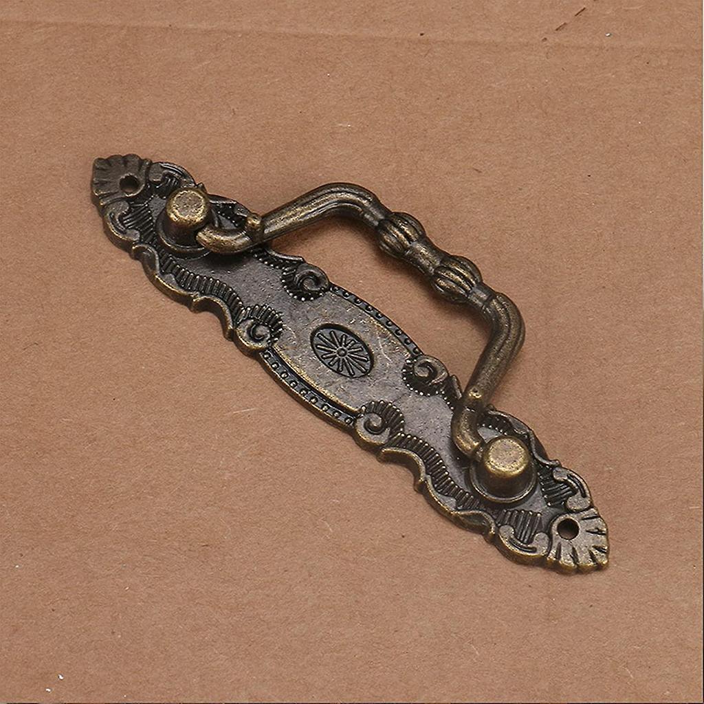 6 штук винтажных ручек для ящиков из цинкового сплава, в комплекте 12 винтов, ручка для шкафа из цинкового сплава, для мебели, шкафов, комодов, деревянных ящиков