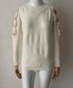 New Sweater Women'S Crew Neck Long-Sleeved Off-The-Shoulder Solid Color Knitted Sweater Fashion Bottoming Shirt
