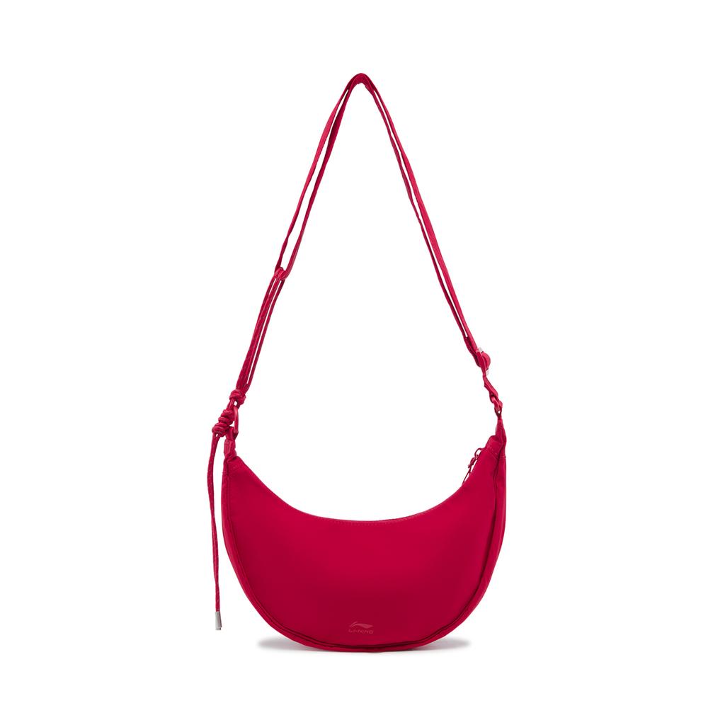 Li Ning Sports Lifestyle Series Year Of The Horse Limited CNY Sports Crossbody Bag Fashion Versatile Quilted Nylon Unisex Crossbody Bag Red ABDV231-5