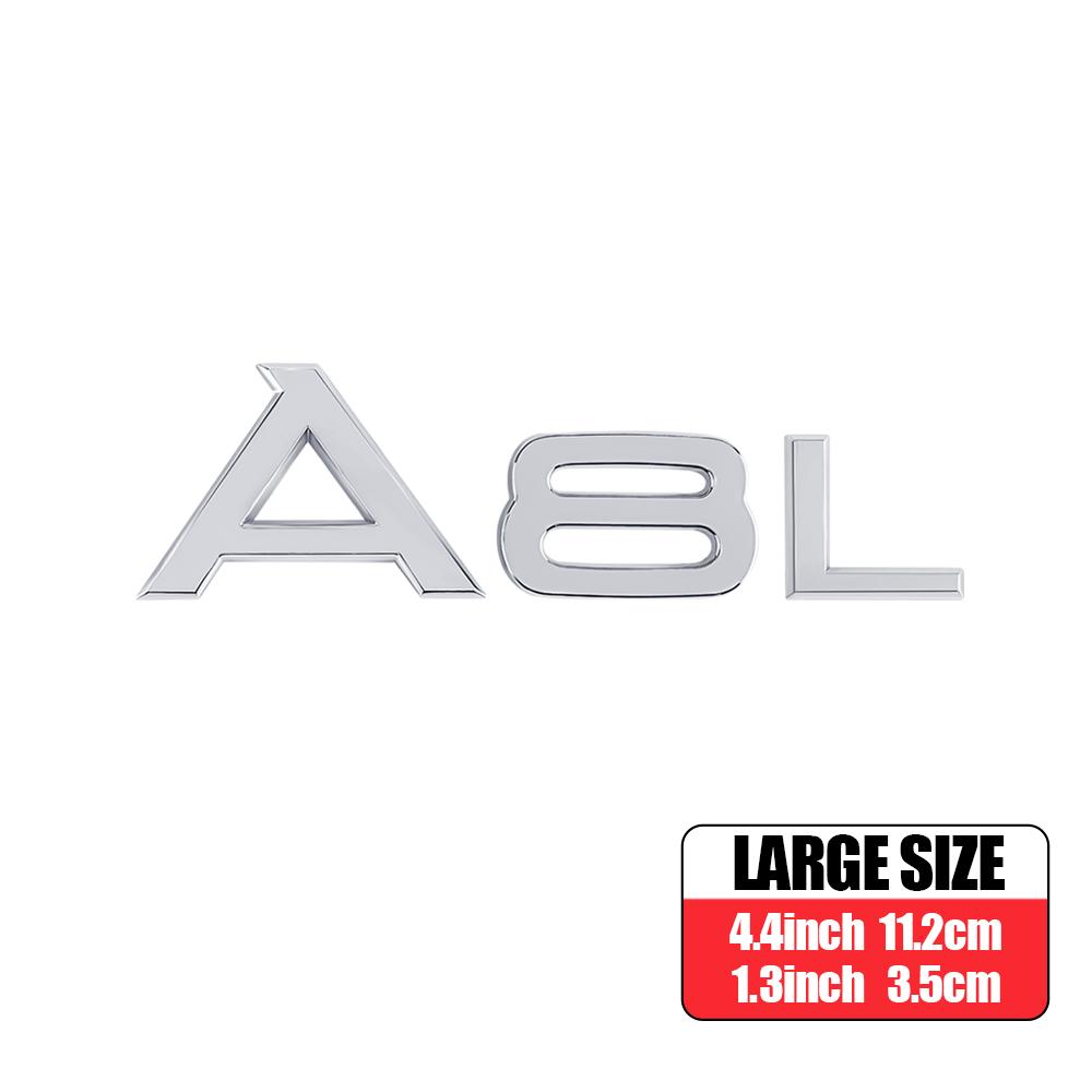 ABS Car Body Rear Trunk Stickers Q3 Q5 Q7 A4L A6L A8L Emblem Auto Tail Badge Replacement Decals for Q1 A4 B8 A3 8P A6 C7 8V TT