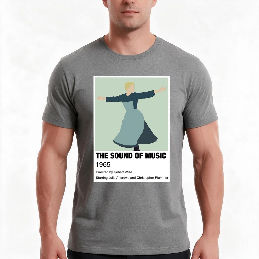 Sound Of Music Tshirt Summer Casual Cotton Tee Oversized Streetwear Tops Vintage Graphic Print Loose Fit Short Sleeve