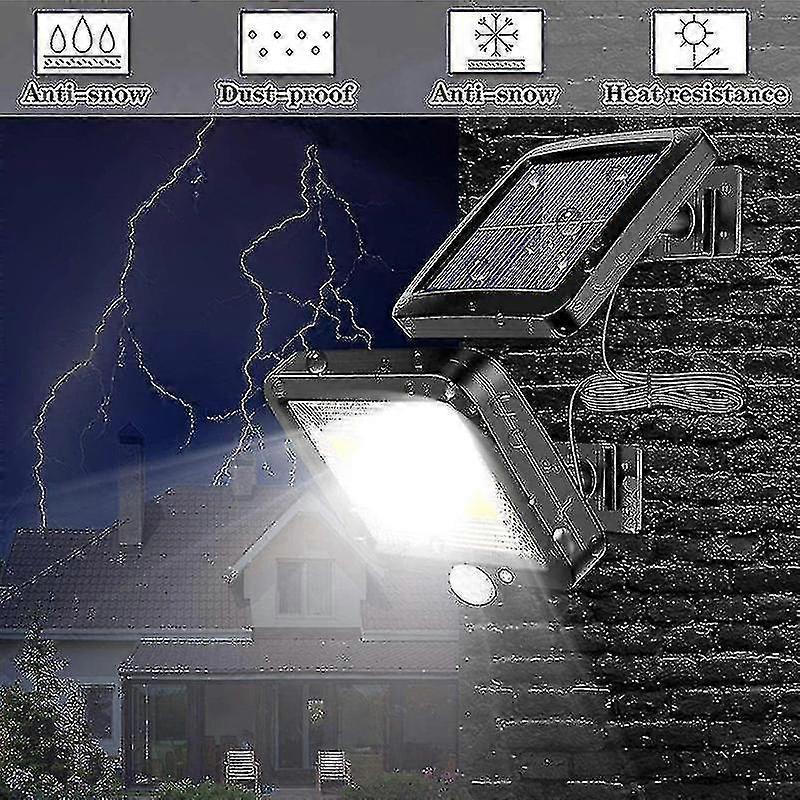 Upgraded 56led Split Solar Induction Wall Light Light Ip65 Waterproof Adjustable Solar Security Flood Lights
