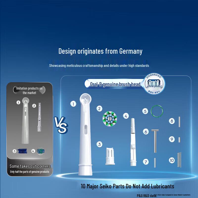 Oral-B EB20 RX-4 Головки для чистки Precision Clean (4-Pack) Китайская вилка (адаптер в комплекте)