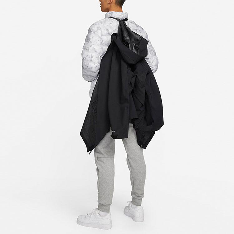 Nike Storm-FIT ADV Tech Pack однотонная хлопковая куртка средней длины с капюшоном и буквенным принтом, мужская верхняя одежда, черная DD6607-010