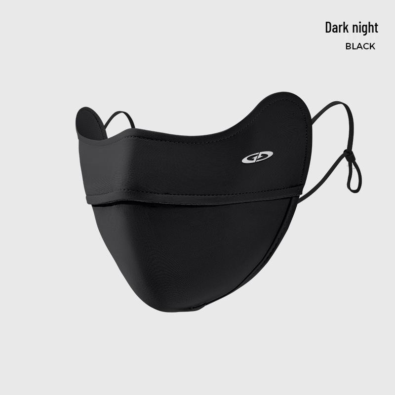 Unisex Gradient Blush Ice Silk Sunscreen Mask: Breathable & UV-Protective with Eye Corner Shield.