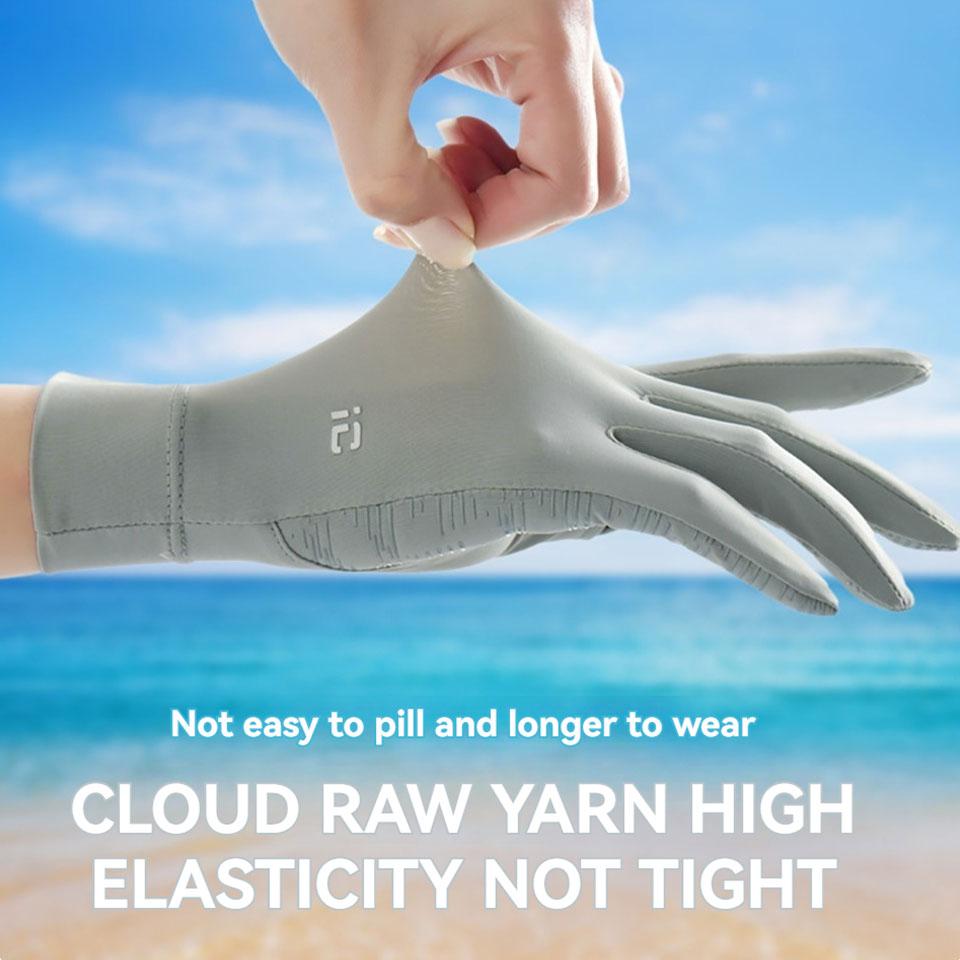 1Pair Summer Sun-protective Gloves Flip Your Fingers To Touch The Screen Breathable Raw Yarn Cycling UV Protection Gloves