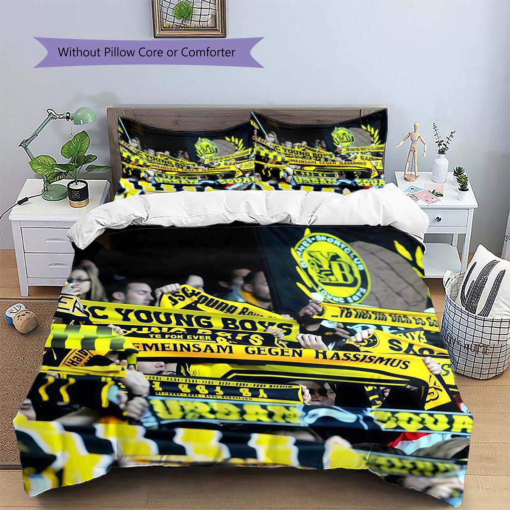 YB Pattern Bedding Home Decoration Birthday Gift ( 1 duvet cover + 2 pillowcase, without core),fan merchandise.