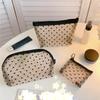 Cute Fashion Mesh Portable Zipper Toiletry Bag Pen Case Makeup Bags Pencil Pouch Cosmetic Bag