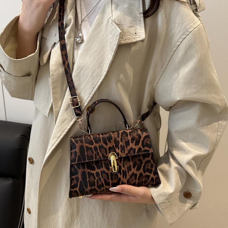 Винтажные сумки через плечо с леопардовым принтом Маленькие crossbody сумки из ПУ кожи для женщин Фирменные сумки