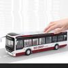 ABBZ1 1/42 Ka'er New Energy Bus Alloy Bus Model Bus Toy Sliding Sound and Light Children Toy Christmas Gift Airport Bus