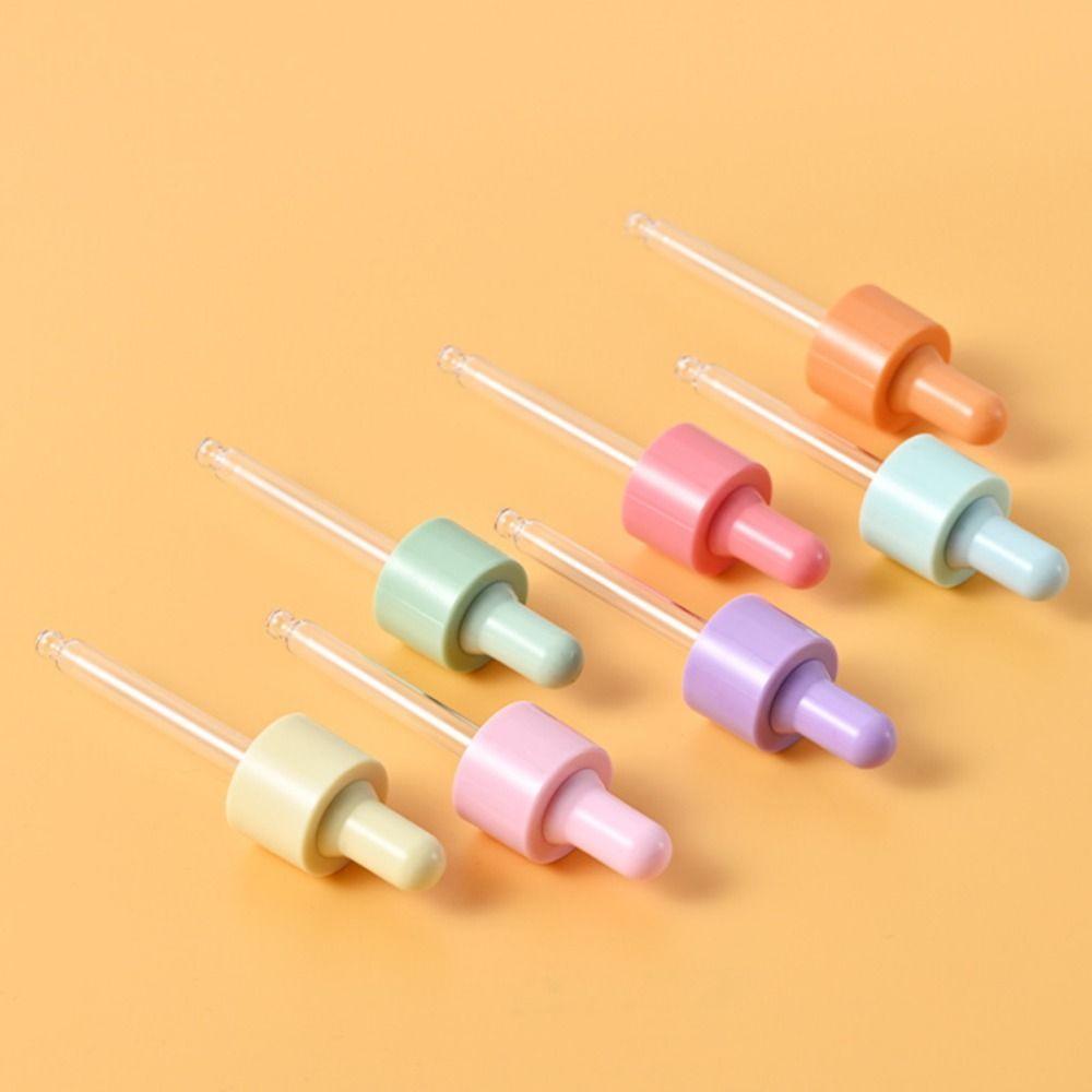 Набор из 7 многоразовых мини-флаконов-капельниц, цвет макарон, пустые стеклянные флаконы для эфирных масел, завинчивающаяся крышка, многоразовые