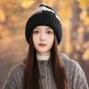 Autumn and Winter Hats, Women's Big Head Circumference, Small Face, Wool Hat, Ear Protection, Warm Knitted Hat, Headgear.
