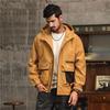 High-End American Outdoor Windproof Jacket Men'S Loose Hooded Tooling Jacket Mountaineering Jacket