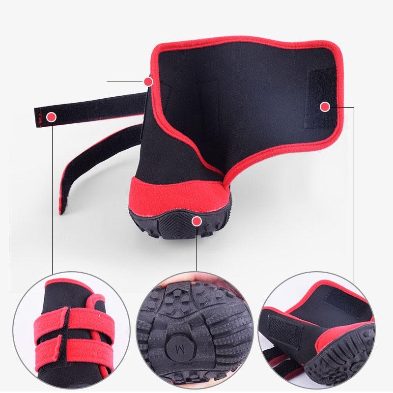 Обувь для собак, ботиночки для собак с нескользящей подошвой для маленьких и больших собак, водонепроницаемые прочные ботиночки для собак на осень и зиму, 4 шт.