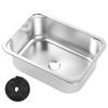 RV Sink Square 345x245x136mm 304 Stainless Steel Flush Mounted Hand Wash Basin Sink with 40mm Drain 