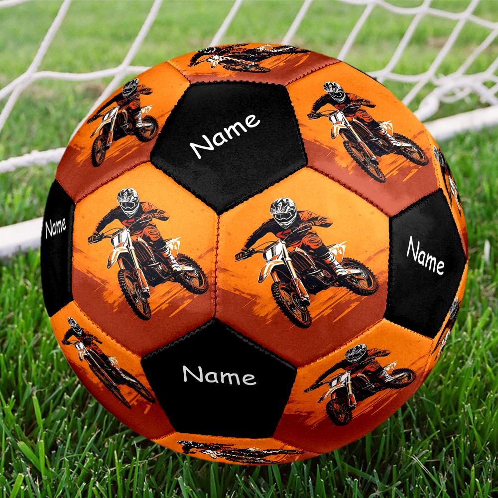 Custom Name off road motorcycles Theme Size 5 Soccer Ball, Suitable for Both Indoor and Outdoor Matches, a Gift Suitable for Everyone.