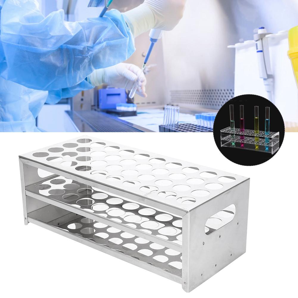 Стойка для пробирок с 40 отверстиями, двухслойная стойка для пробирок из нержавеющей стали, пластина для перфорации 304