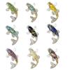 Natural Crystal Gravel Fish Shape Ornaments Decorative Animal Mini Figurines Desktop Statue for Home Office Decorations
