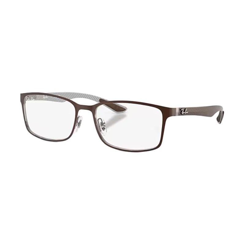 RAYBAN Temple Logo Metal Square Prescription Optical Glasses Frames Unisex Couple Style / / / 3227 55-18 RB8424