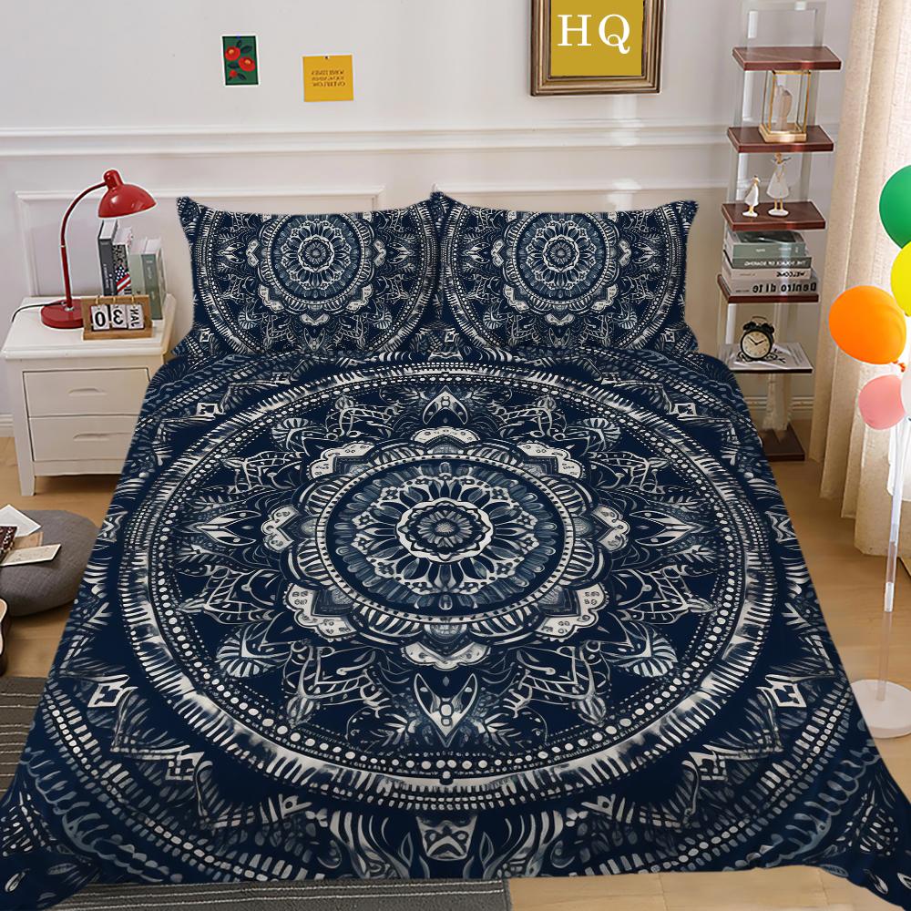 Printed Bedding Suit Mandala Home Textiles Luxury Bedding Sets Queen Size Fashion Microfiber Duvet Cover Sets
