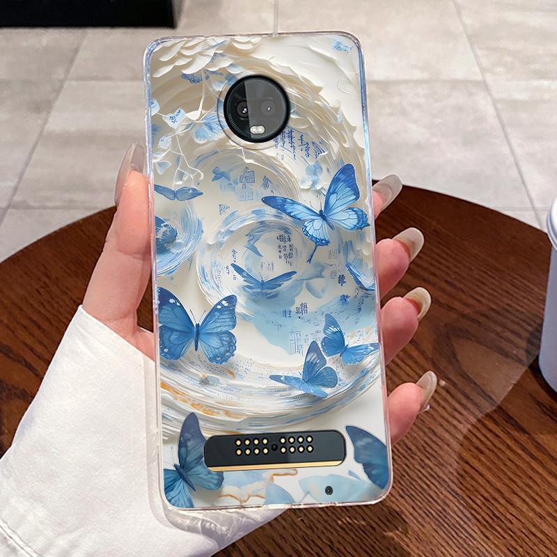 Casing For Motorola Moto Z3 Play Case XT1929 Aesthetic Cute Cat Astronaut Transparent Silicone Back Cover Moto Z3Play Phone Case