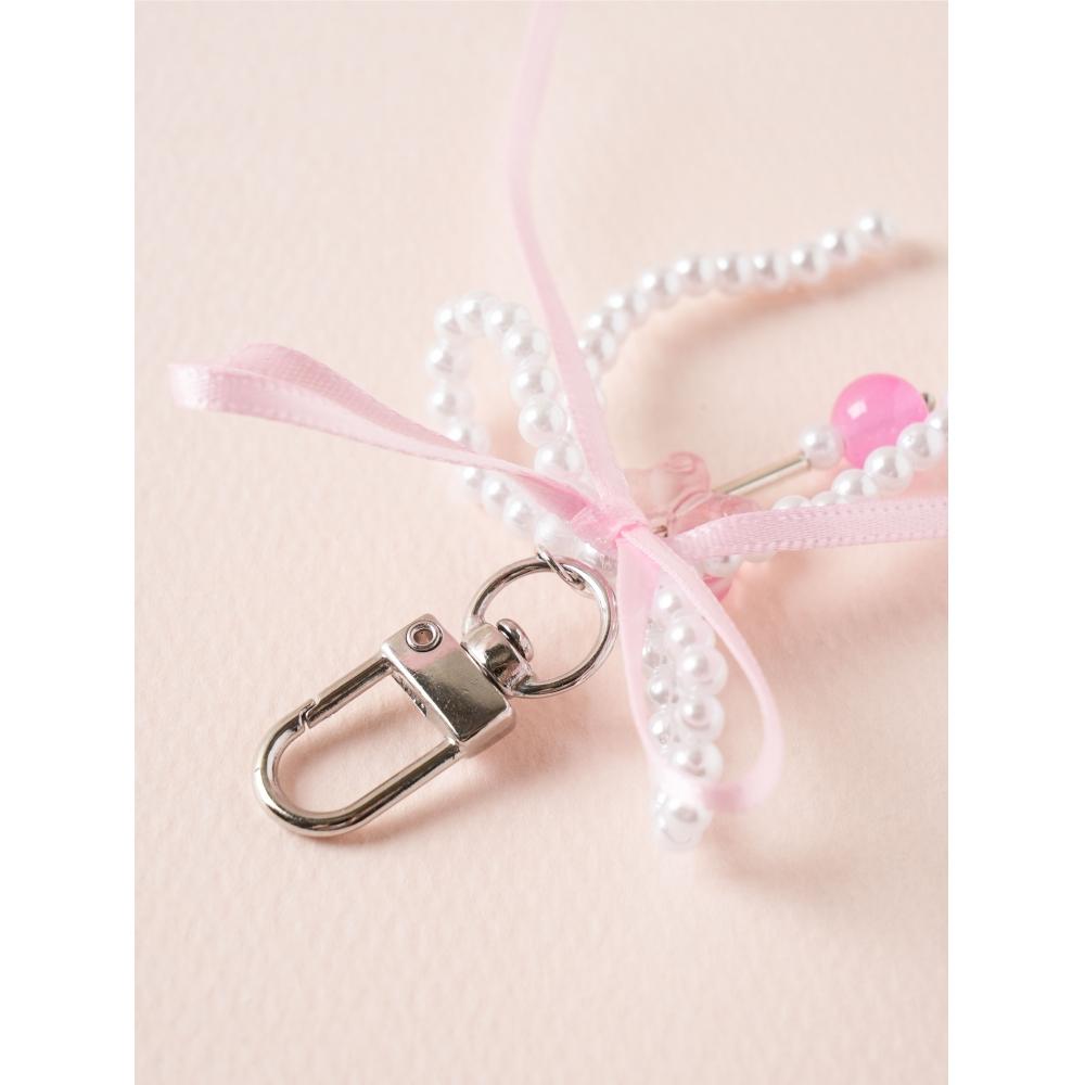 Брелок с бусинами из ленты Daiso