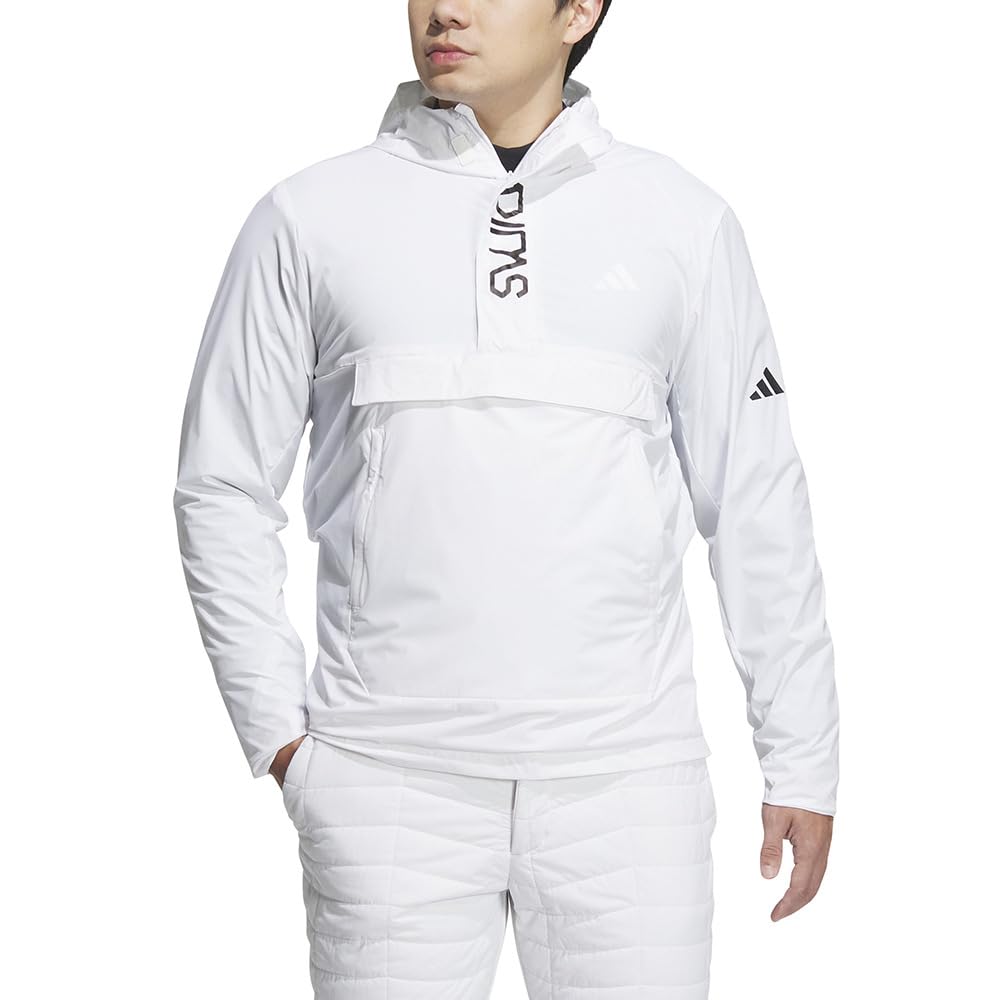 Куртка для гольфа ветрозащитная водоотталкивающая анорак белая [Adidas Golf] WIND.RDY мужская