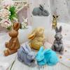 Easter Bunny Shape Plaster Resin Mold Cake Decoration DIY Scented Candle Soap Mold Home Decoration Ornaments Baking Mold