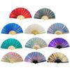 ПВХ голографический складной веер портативный переливающийся ручной вентилятор летний охлаждающий вентилятор украшение