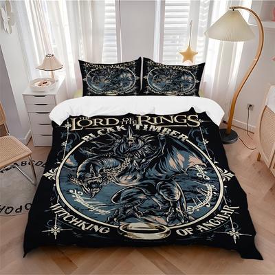 3pcs Lord of the Rings Duvet Cover Set, 1 Duvet Cover + 2 Pillowcases (No Insert), High-Definition Print for All Seasons,Durable Yy251103017