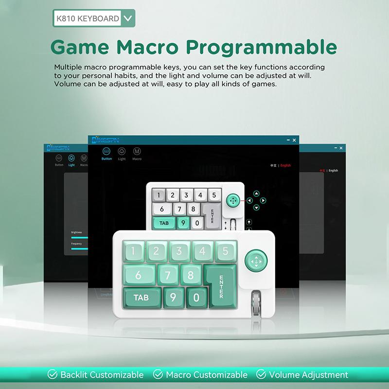 12-клавишная индивидуальная программируемая макрокоманда с полностью горячей заменой механического переключателя RGB-подсветка Numpad игровая мини-клавиатура для Mac Win