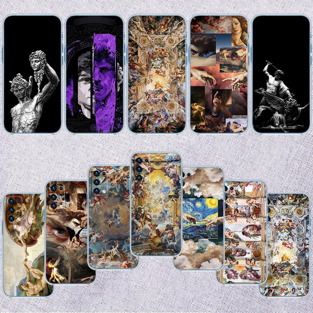 Fresco Adam Sculpture Phone Case for LG K22 K30 K40 K40S K41 K42 K50 K50S K51 K51S K52 K61 K62 K71 K92 Q60 Q61 V40 V50 V60