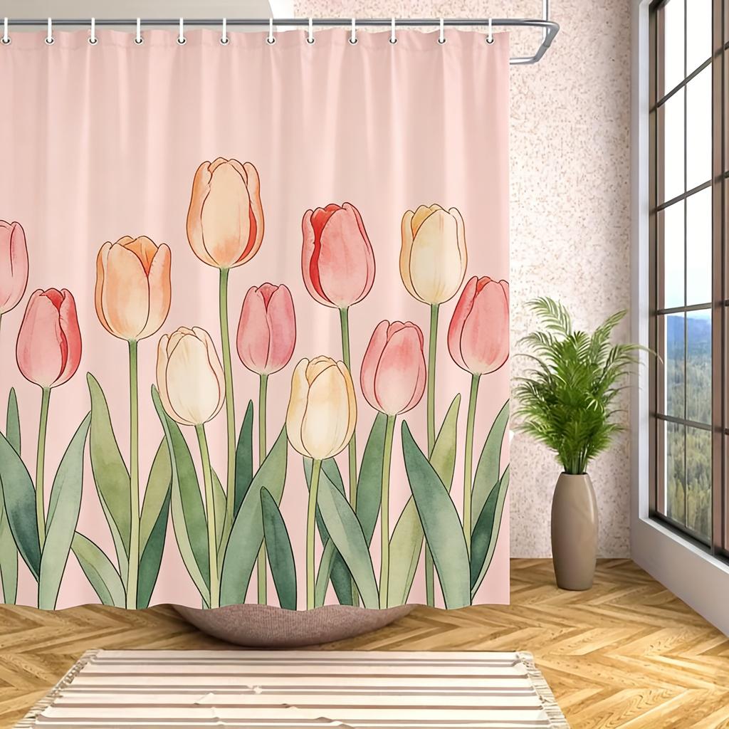 Spiral Galaxy in Deep Space with Asteroids Waterproof Shower Curtain for Cosmic Bathroom Decor