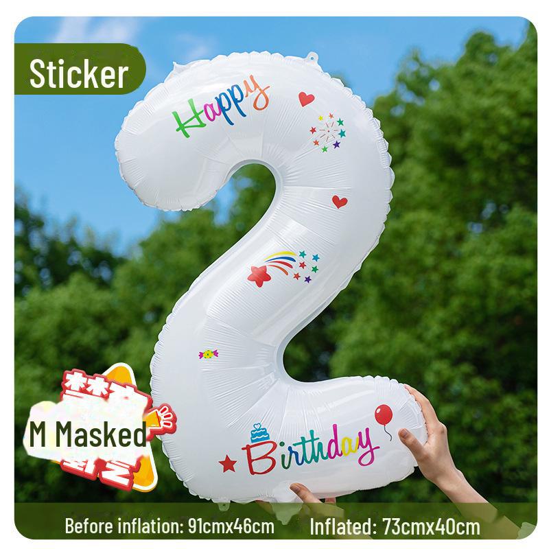 1st Birthday Balloon Cake Scene Decoration for Baby, Boys & Girls – Party Photo Props