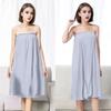 Microfiber Bath Dress Quick Absorbent Quick-Drying Anti-slip Adjustable Bust Sleeveless Press Button