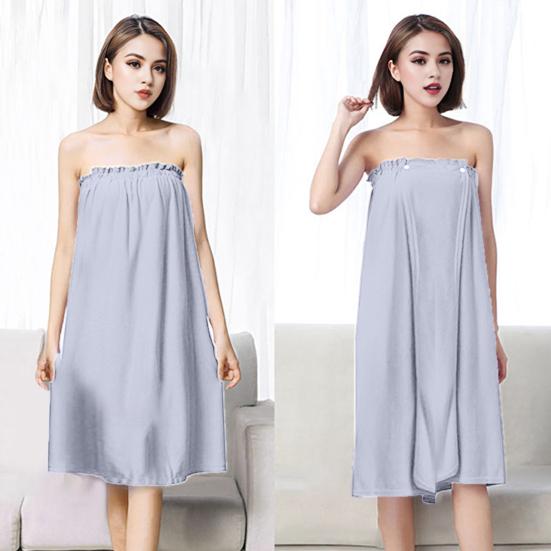 Банное платье из микрофибры, быстро впитывающее, быстросохнущее, противоскользящее, с регулируемой грудью, без рукавов, с кнопкой