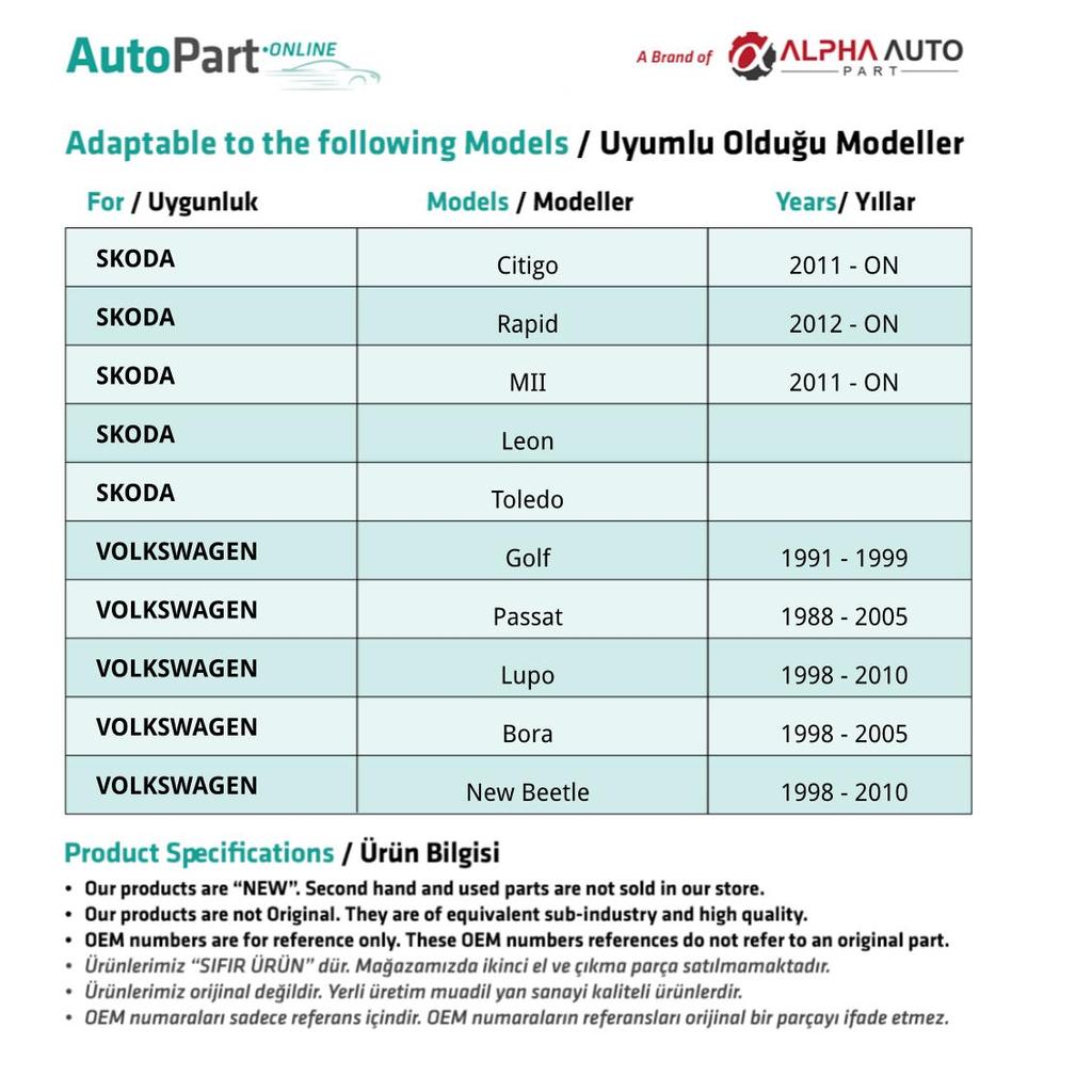 Roof Antenna Bar for Volkswagen, Skoda, Seat