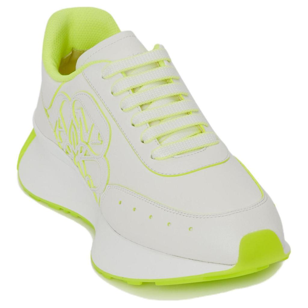 Alexander Mcqueen Спринтерские кроссовки 'White Acid Yellow' Женские 718361WIC9D8954