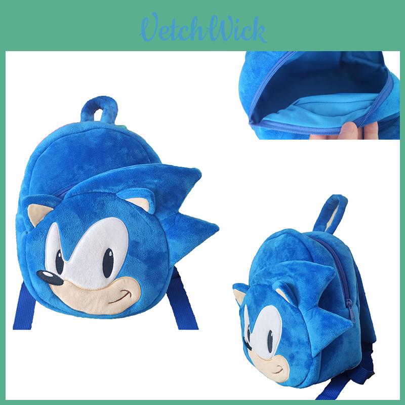 Supersonic Sonic Hedgehog Backpack Adorable Plush Schoolbag For Kids