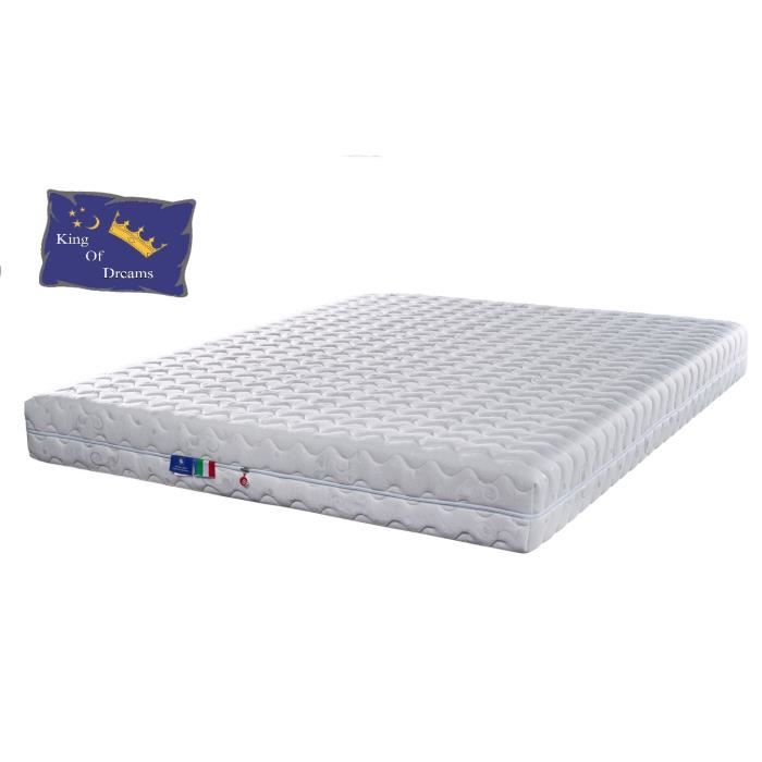 Mattress 90x200 Cm Non-deformable Poly Latex Foam - 20 Cm Thick - Removable Cover - Soft Support Memory Foam Pillow 9