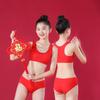 Girls' Red Rabbit Year Underwear Set with Vest for 12-13 Year Olds