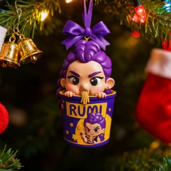 Аниме K-Pop Акриловый брелок Клинок, рассекающий демонов Миска рамена Рождественское украшение Декоративное