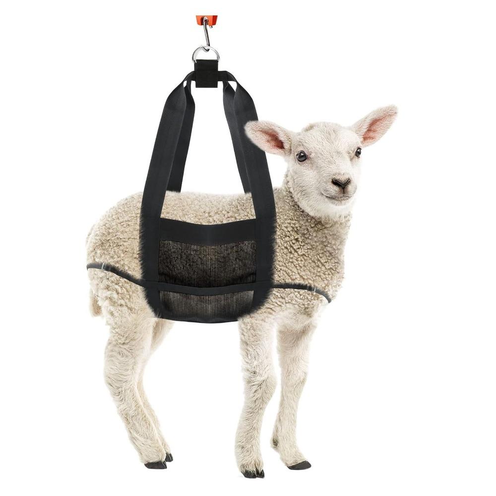 Adjustable Calf Sling Breathable Mesh Hanging Weight Sling Durable Goat Harness  Newborn Livestock