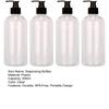 4Pcs 500ml Clear Pump Bottles Durable BPA-Free Portable Design Refillable Dispenser for Shampoo Lotion Soap
