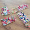 Multicolor Flexible Gel Case with Chain Lanyard for iPhone XS/X
