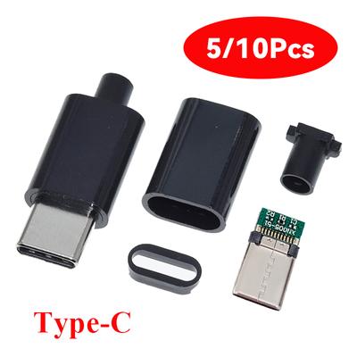 10 шт. USB-разъемы USB Type C usb3.1 3A для быстрой зарядки, штекерные разъемы, электрические клеммы для сварки, аксессуары для кабеля передачи данных своими руками