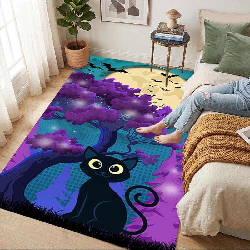 Halloween Night Living Room Nonslip Area Rug Soft Carpet For Bedroom Game Playroom Sofa Office Home Decor Doormat Christmas Gift C9301476