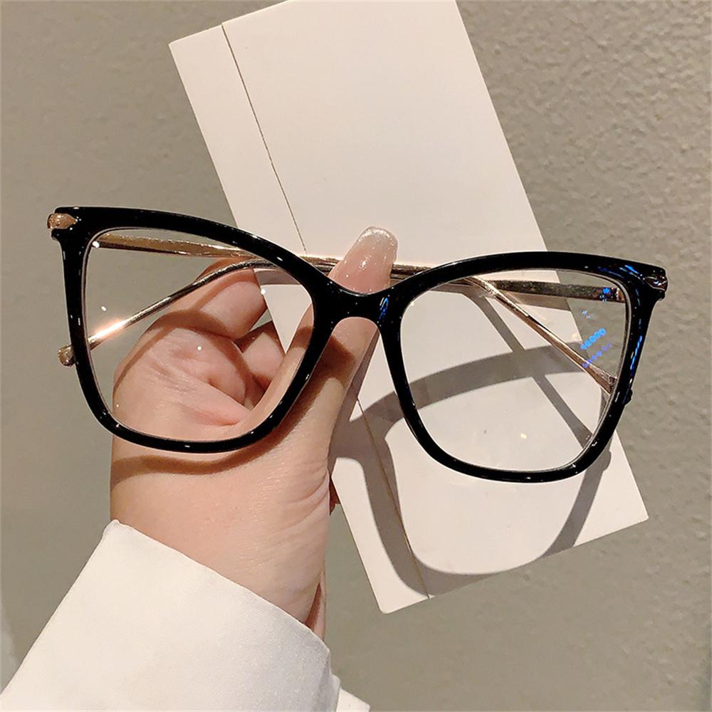 Винтажные очки «кошачий глаз», синий свет, блокирующие прозрачные очки, женские декоративные очки с плоским зеркалом, новинка лета