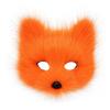 Plush Half-Face Cat Fox Mask Halloween Party Cosplay Costume Accessory Anime Style