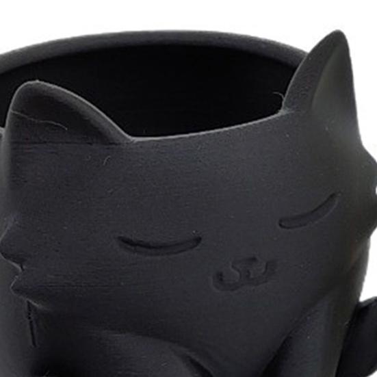 Yousheng 3D-печатный горшок-кашпо в виде кошки для комнатных и уличных растений, суккулентов, трав, цветочный контейнер, украшение для дома, балкона, сада